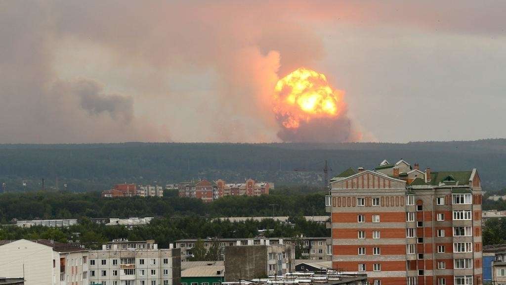 explosion por prueba de un misil en rusia