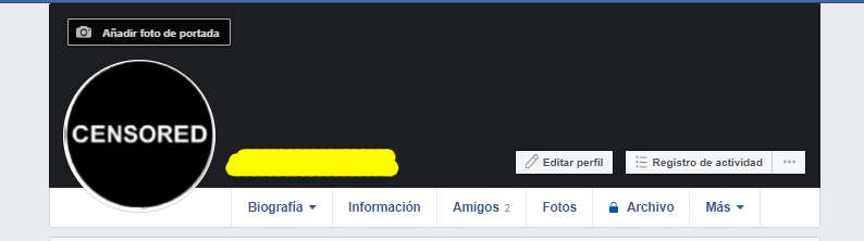 Perfil de facebook verificado con imagen
