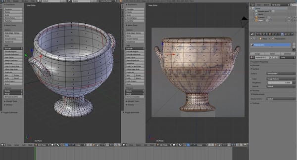 Contoh pemodelan 3D dengan program Blender