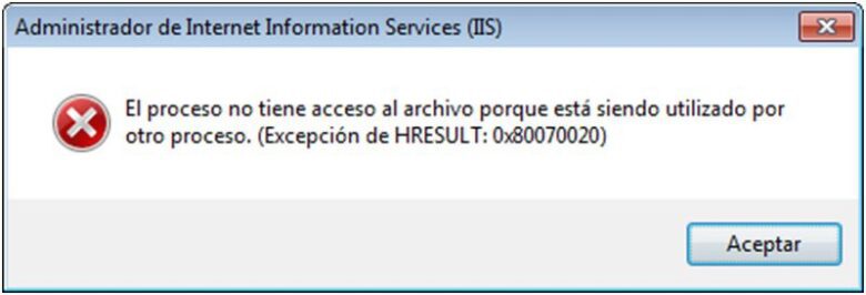 Solución a “El proceso no tiene acceso al archivo porque está siendo utilizado por otro proceso”