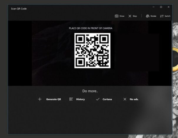 QR code scan in PC *
