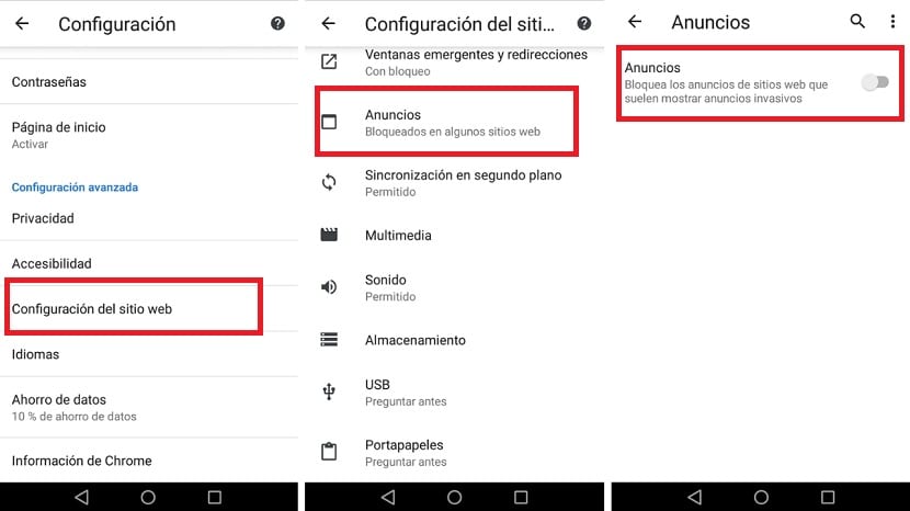 eliminar anuncios de chrome