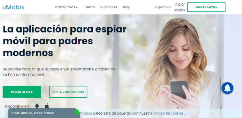 espião umobix em dispositivo móvel