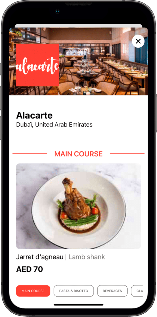 AlacarteApp, la revolucionaria aplicación de menús para restaurantes.