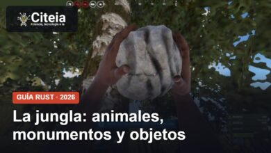 Jungla de Rust: la jungla: animales, monumentos y objetos